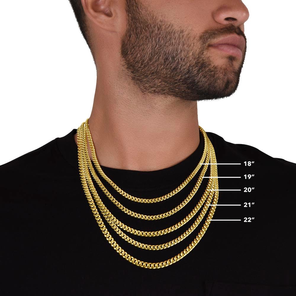 To My Son Cuban Link Chain