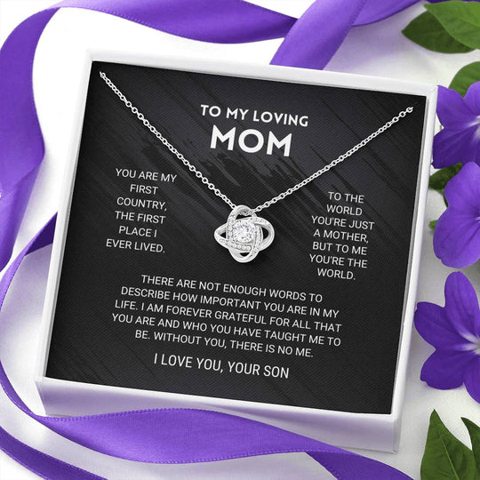 Mom Love Knot Necklace From Son